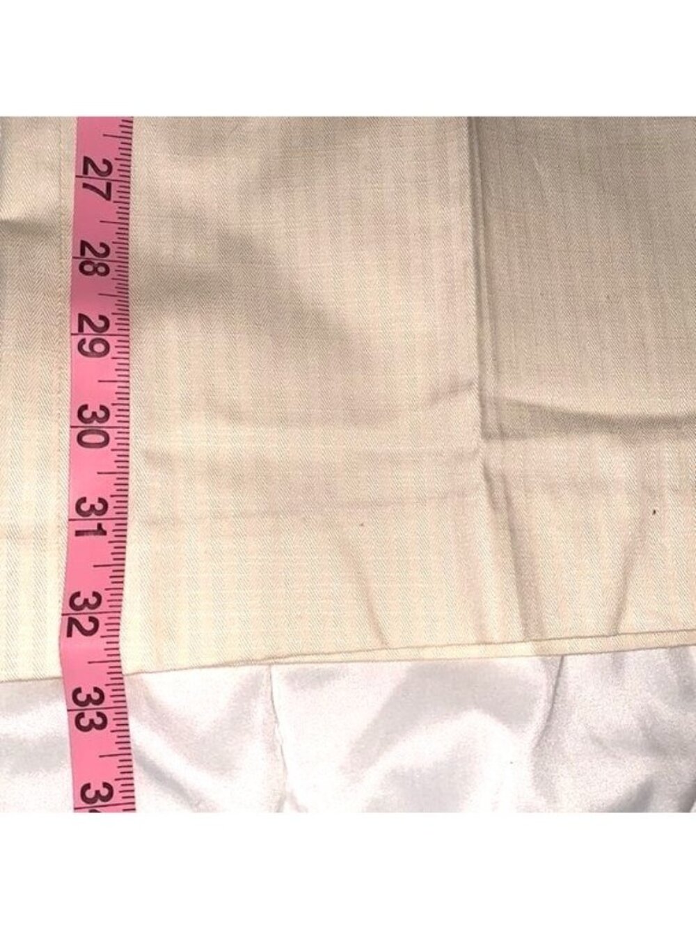 Liz Claiborne Audra Womens Off-White Straight-Leg Pants Size 12 Cotton Blend - Picture 11 of 14